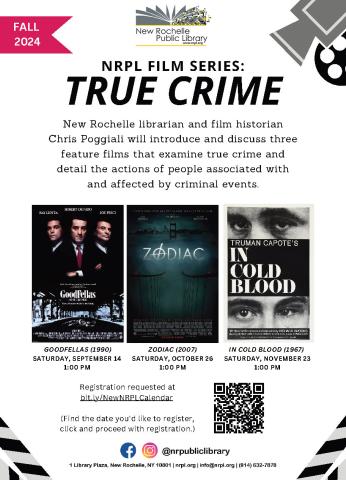 NRPL 'True Crime' Film Series: "Zodiac"