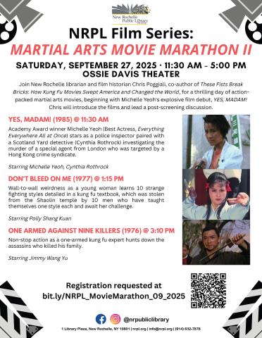 NRPL Film Series: Martial Arts Movie Marathon II