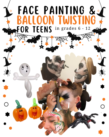 Face Painting & Balloon Twisting for Teens
