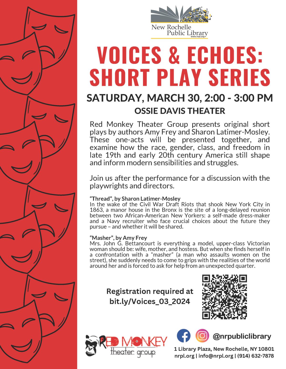 "Voices and Echoes: Short Play Series"