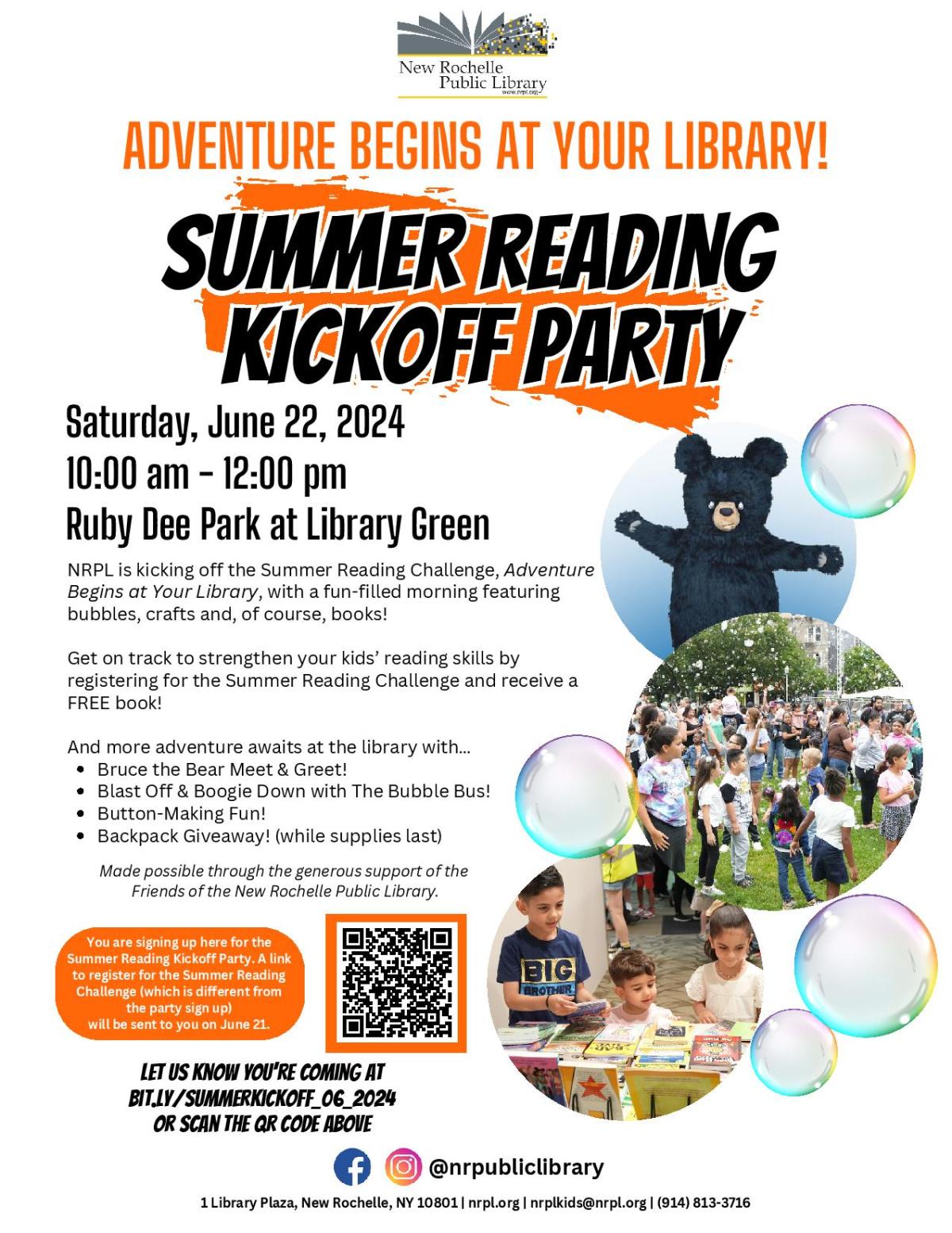 Summer Reading Kickoff Party Flyer