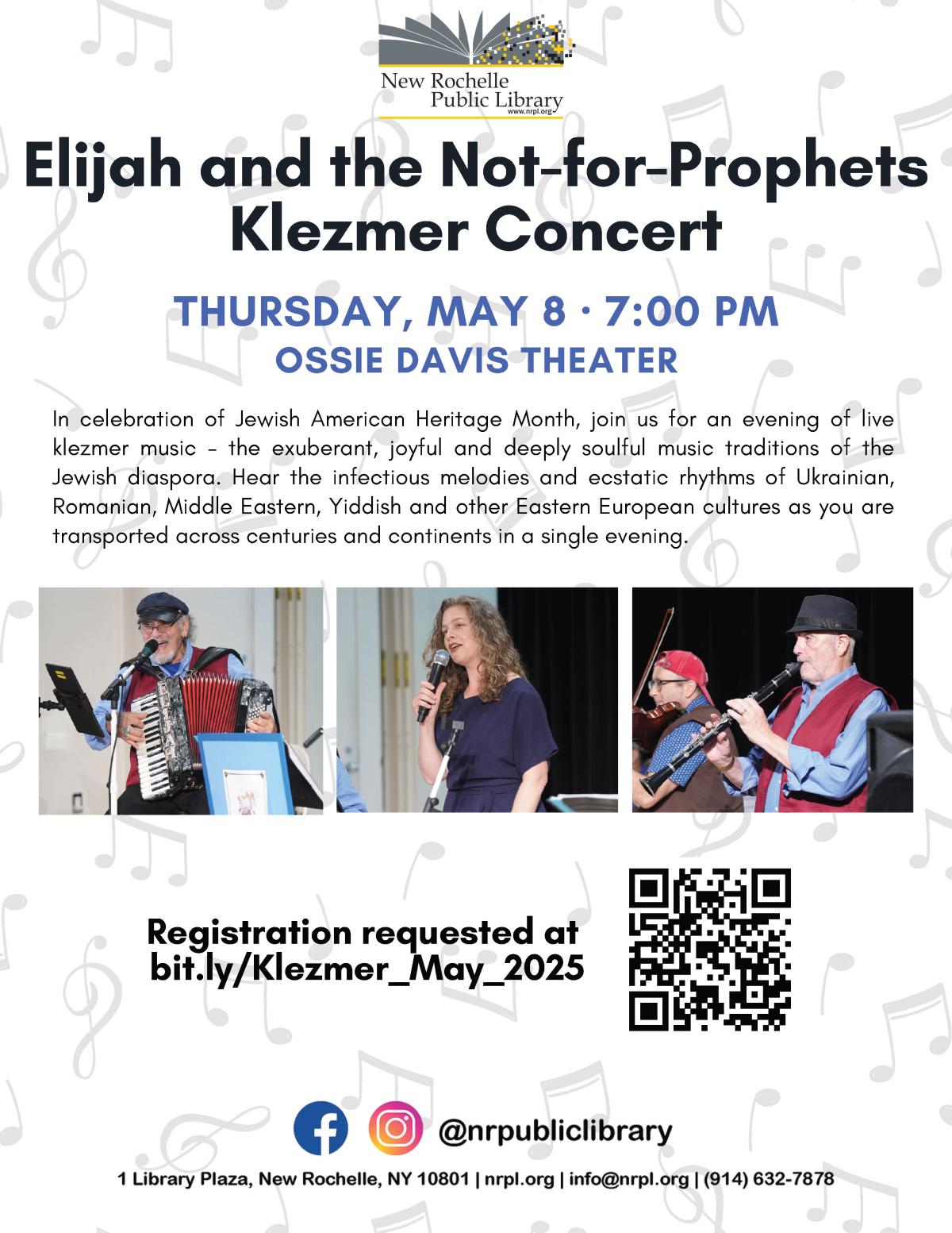 Concert: Elijah and the Not-for-Prophets Klezmer Concert