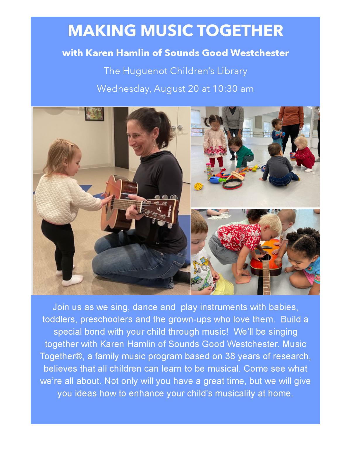 Making Music Together - Music Together®, Sounds Good Westchester Inc.