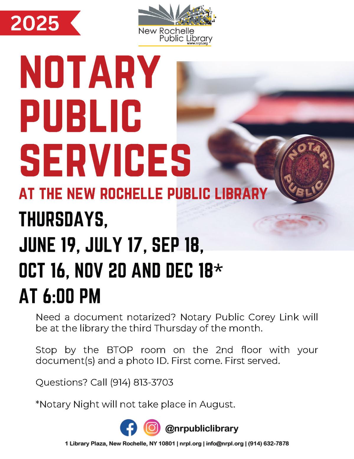 Notary Public Services (Fall 2025)