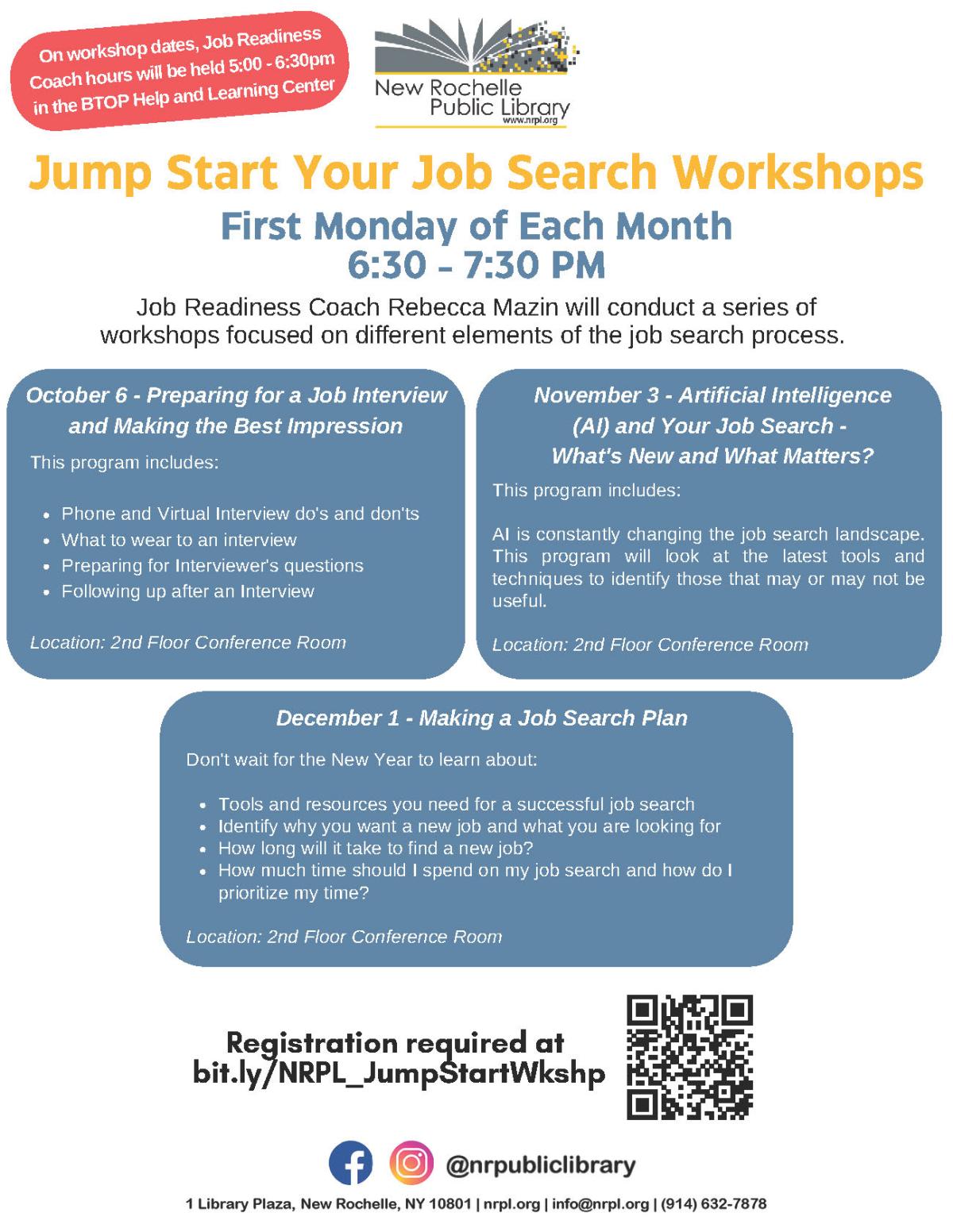 Jump Start Your Job Search Workshop: Preparing for a Job Interview